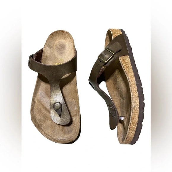 Birkenstock Gizeh Birko-Flor T-Strap Sandals - Picture 1 of 7